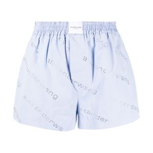 Alexander Wang Crystal-embellished logo boxer shorts